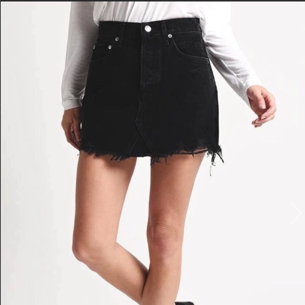 AGOLDE Black denim Jean Skirt Size 24